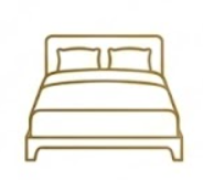 Pictogramme d'un grand lit double confortable Queen ou King size pour l'Hôtel La Rencluse à Luchon.