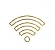Pictogramme de signal Wi-Fi haut débit gratuit et sans fil de l'Hôtel La Rencluse à Luchon.